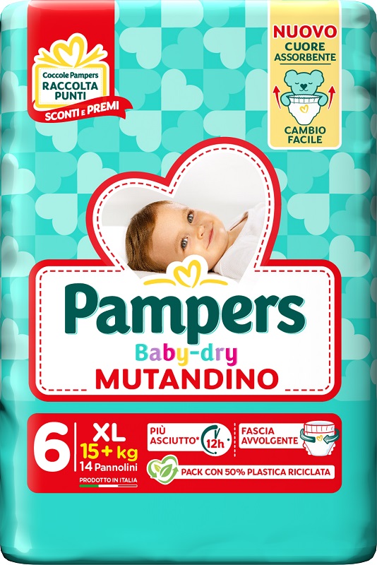 PAMPERS BABY DRY PANNOLINO MUTANDINA XL SMALL PACK 14 PEZZI - farmaciaverde.it