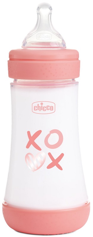 CHICCO BIBERON P5 240ML MED SILICONE GIRL - farmaciaverde.it