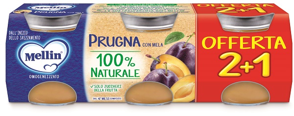 MELLIN OMOGENEIZZATO PRUGNA 3 PEZZI DA 100 G - farmaciaverde.it