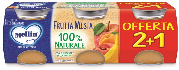 MELLIN OMOGENEIZZATO FRUTTA MISTA 3 PEZZI DA 100 G - farmaciaverde.it