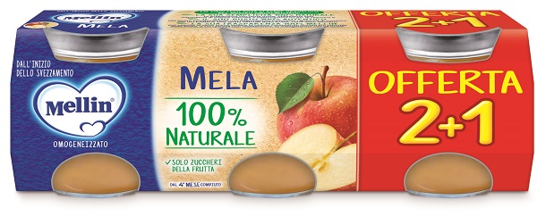MELLIN OMOGENEIZZATO MELA 3PZ DA 100 G - farmaciaverde.it
