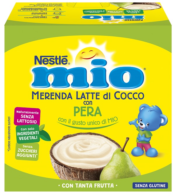 MIO MERENDA LATTE COCCO CON PERA 4 PEZZI - farmaciaverde.it