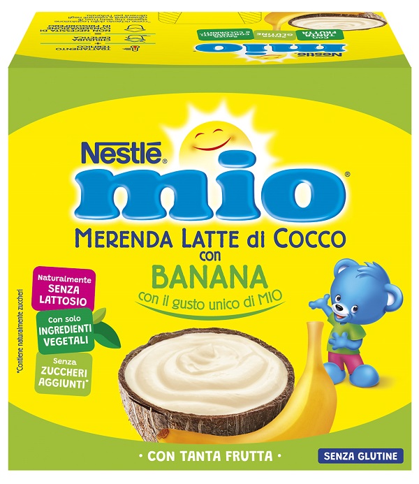 MIO MERENDA LATTE COCCO CON BANANA 4 PEZZI - farmaciaverde.it