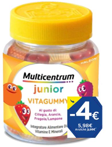 MULTICENTRUM VITAGUMMY 30 CARAMELLE GOMMOSE PROMO 2026 - farmaciaverde.it